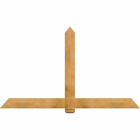 Ekena Millwork Eugene Rough Sawn Timber Gable Bracket, Western Red Cedar, 84"W x 49"H x 2"D x 6"F, 14/12 Pitch GBW084X49X0206EUG00RWR